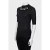 Black T-shirt with crystals
