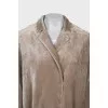 Velvet cardigan with buttons