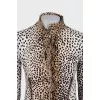 Animal print hook and loop jacket