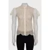 Beige lace blouse