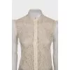 Beige lace blouse