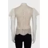 Beige lace blouse
