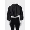 Cropped silk jacket