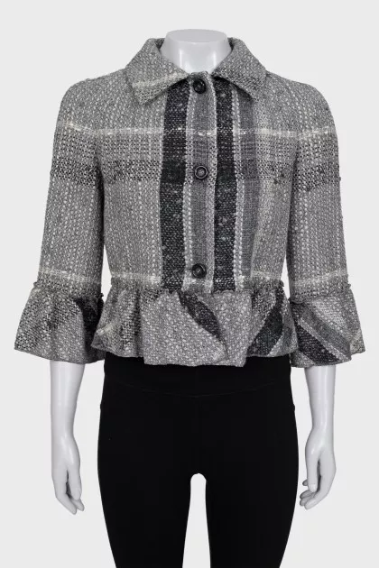 Cropped tweed jacket