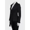Fitted wool jacket with ties