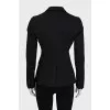 Fitted wool jacket with ties