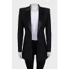 Fitted jacket with satin lapels