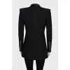 Fitted jacket with satin lapels
