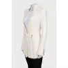 Woolen cardigan with belt