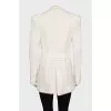 Woolen cardigan with belt