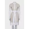 Beige dress with belt