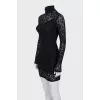 Black lace dress with collar