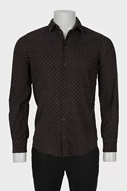 Men's Polka Dot Corduroy Shirt