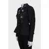 Fitted jacket decorated with embroidery and crystals