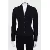 Fitted jacket with branded buttons