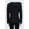 Fitted jacket with accent collar