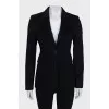 Cashmere coat with button