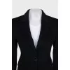Cashmere coat with button