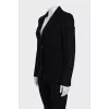 Cashmere coat with button