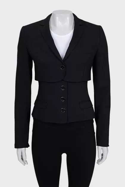 Jacket with a built-in vest