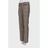 Brown plaid trousers