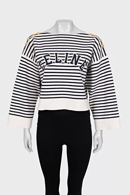 Oversized striped jumper