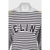 Oversized striped jumper