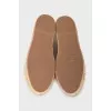 Yellow fabric espadrilles