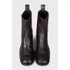 Leather boots with cracked effect