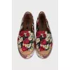 Floral Print Platform Espadrilles
