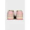 Beige sneakers with rhinestones