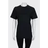Straight T-shirt with logo on the back