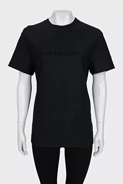 Straight T-shirt with logo on the back