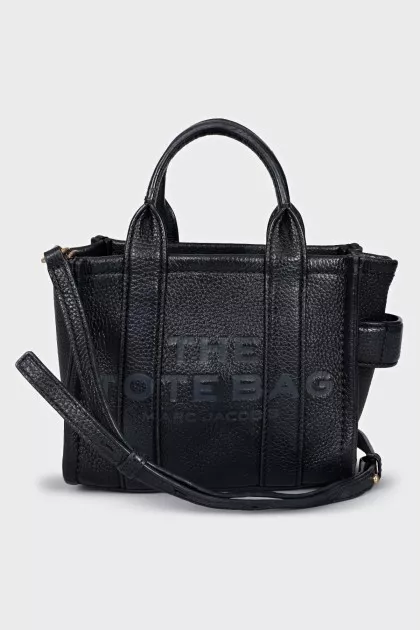 Leather crossbody bag with brand logo