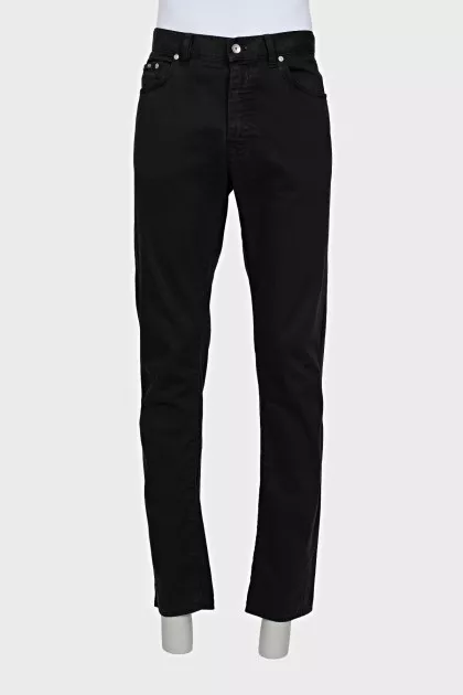 Men's straight black jeans
