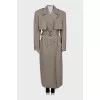 Beige oversized trench coat