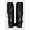 Leather boots with brand logo