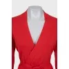 Cardigan with a wrap belt