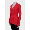 Cardigan with a wrap belt