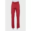 Men's red trousers