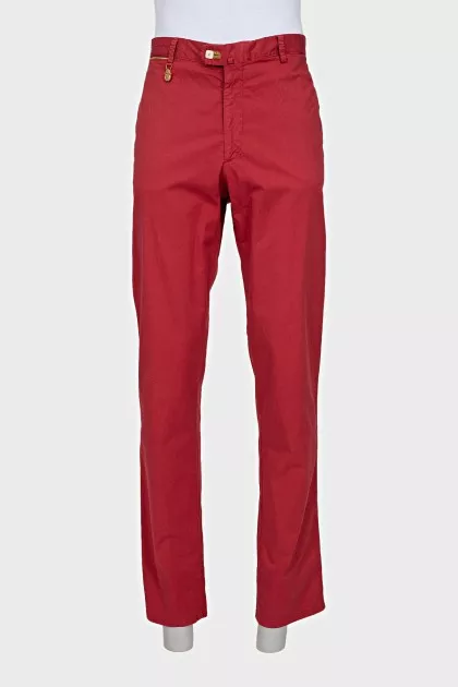 Men's red trousers