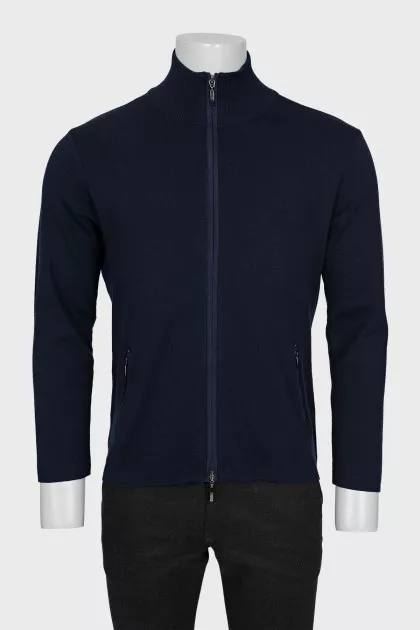 Men's zippered cardigan