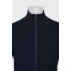 Men's zippered cardigan
