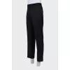 Men's wool trousers with pockets