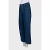 Blue jeans with buttons