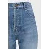 Mid-rise jeans with embroidered logo