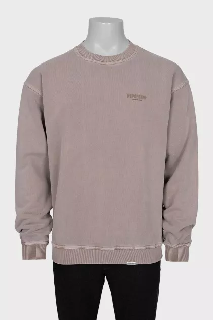 Men's gray tapered sweatshirt
