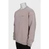 Men's gray tapered sweatshirt