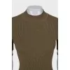 Bodycon dress with stand-up collar