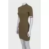 Bodycon dress with stand-up collar